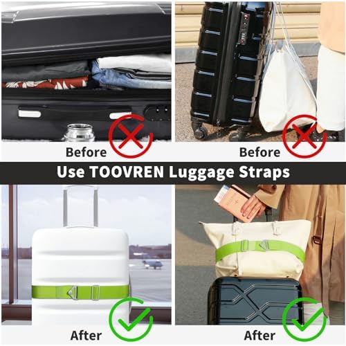 TOOVREN 2-in-1 Travel Belt for Luggage Straps Add a Bag Bungees Suitcase - Image 4