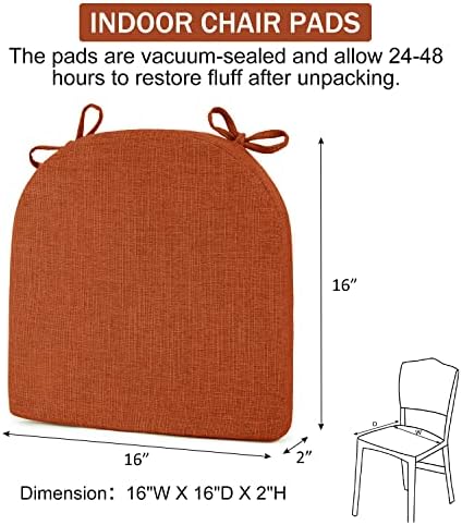 downluxe Indoor Chair Cushions for Dining Chairs, Soft and Comfortable Textured - Image 6