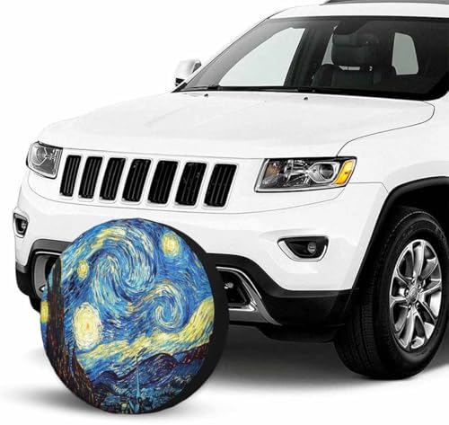 Abstract Starry Sky Spare Tire Cover - Image 4