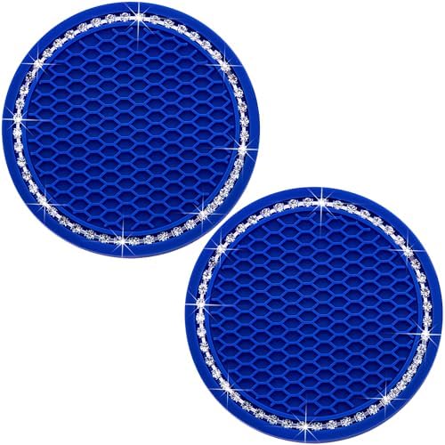 2PCS Bling Cup Holder Coaster, 2.75 Inch Auto Car Cup Holder Insert Coasters by MEAJOO
