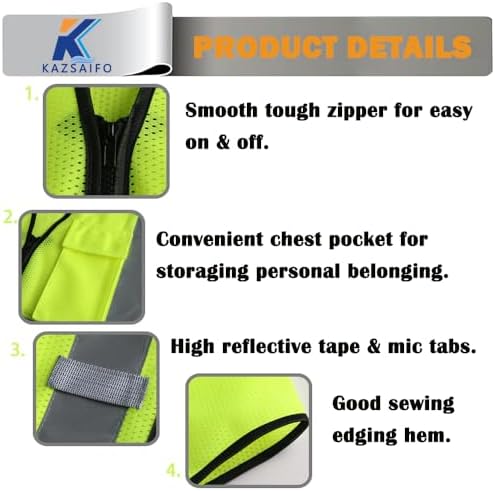 Hi Vis Reflective Safety Vest for Men Women - Image 5