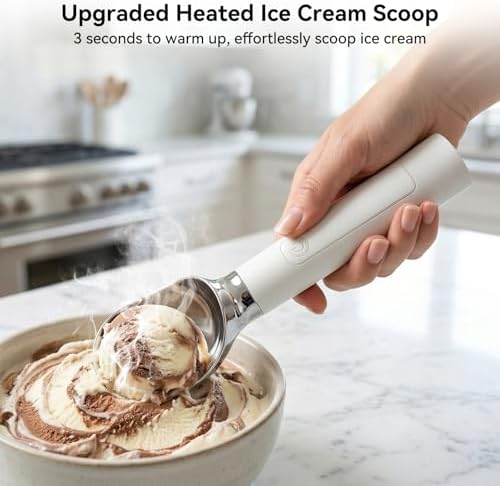 OTraki Rechargeable Heated Ice Cream Scoop Electric Warming Icecream Scoop - Image 3