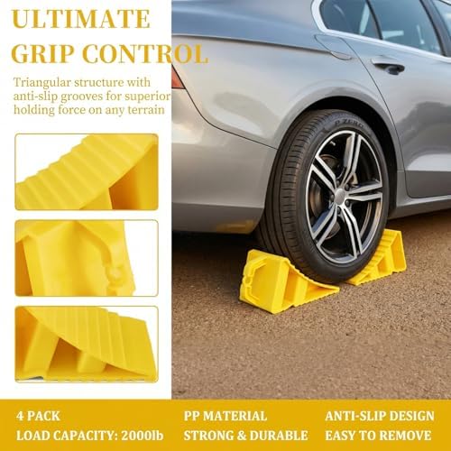 Covzoe 4 Pack Wheel Chocks - Image 3