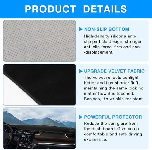 Autorder Dashboard Cover Mat for Jeep Grand Cherokee 4XE 2022-2025 2026 - Image 6