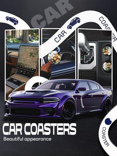 WOCOCN Car Coasters, Cup Holder Coasters - Image 4