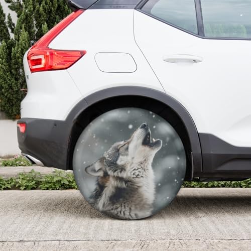 Spare Tire Cover for RV Trailer, Animal Wolf Tire Covers Universal Fit for - Image 6