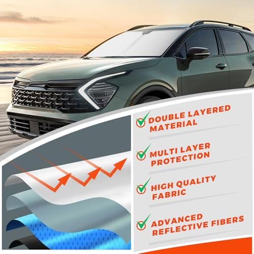 Foldable Front Windshield Sunshade fit - Image 4