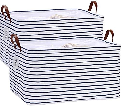 Hinwo 70L Extra Large Canvas Storage Bin by Hinwo