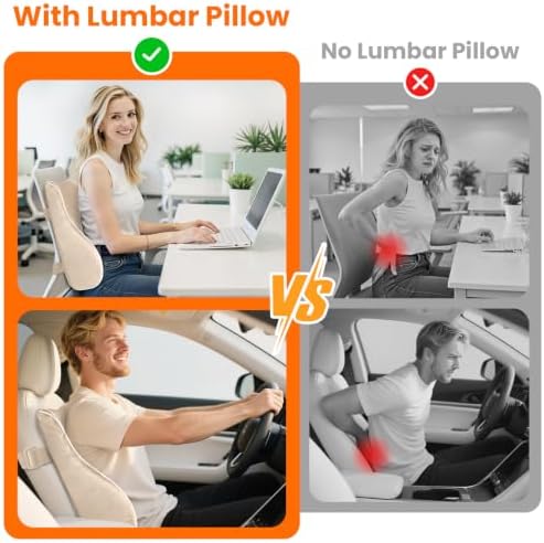 CloudBliss Lumbar Support Pillow, Memory Foam - Image 3