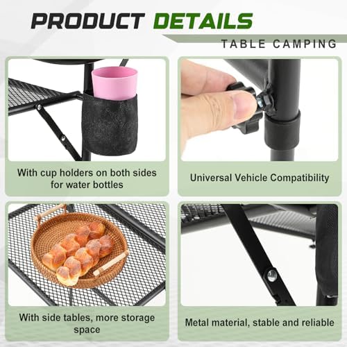 BBTO Camping Tire Mounted Table Portable Foldable Tailgate Table - Image 3