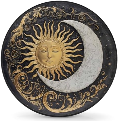 Spare Tire Cover for RV Trailer, Boho Sun Moon Waterproof Sun Leather Wheel by cfpolar