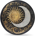 Spare Tire Cover for RV Trailer, Boho Sun Moon Waterproof Sun Leather Wheel by cfpolar
