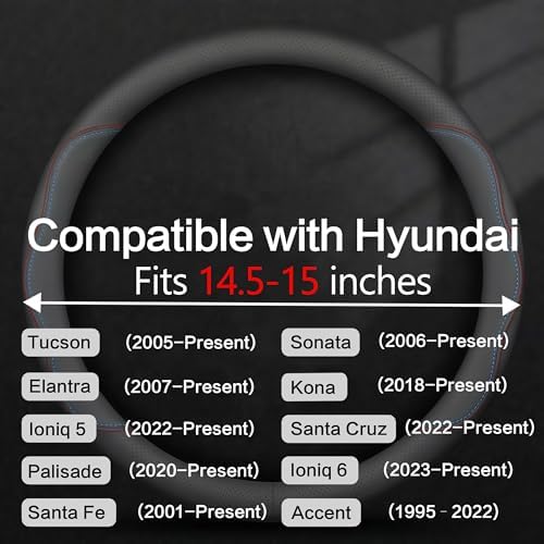 Leather Car Steering Wheel Cover, Breathable Laser-Perforated, Premium Texture - Image 3