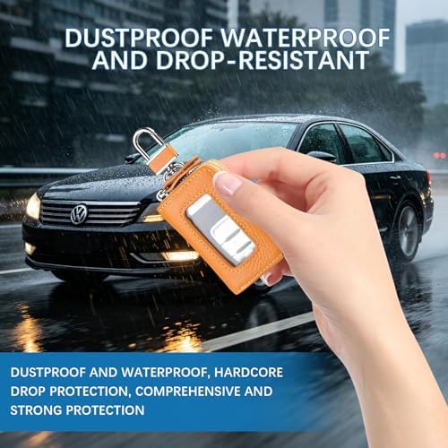 Car Key Case, PU Leather Auto Key Fob Cover, Car Smart Key Pouch - Image 6