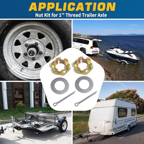 2Sets 1'' Trailer Axle Nut Kits Galvanized - Image 7