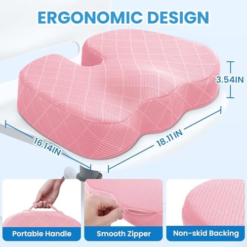 TushGuard Seat Cushion, Memory Foam Office Chair Cushion - Image 2