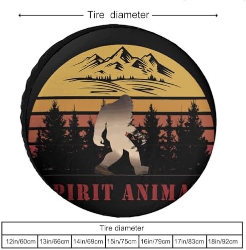 Generic Sasquatch Bigfoot is My Spirit Animal 1 Tire Covers, Dust-Proof - Image 3