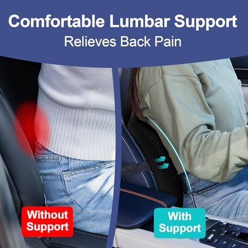 BYMECOST Lumbar Support Pillow for Car, Memory Foam Car Back Cushion - Image 4
