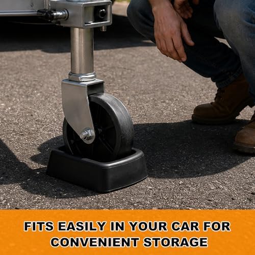 Jack Wheel Chock Stabilizer, Heavy Duty Rubber Wheel Dock Stabilizer - Image 6