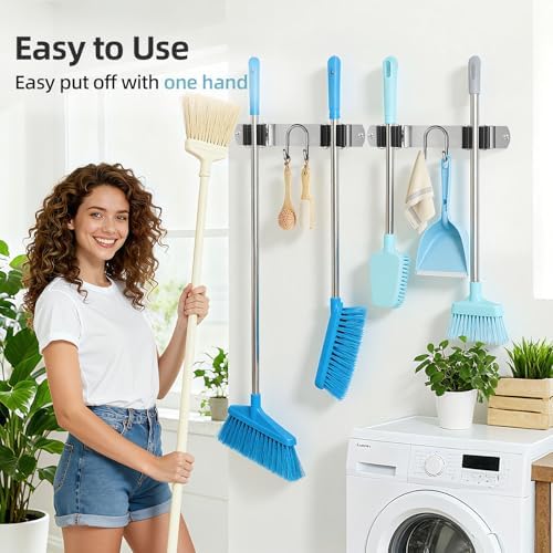 Broom Holder Wall Mount, Broom Hanger - Image 7