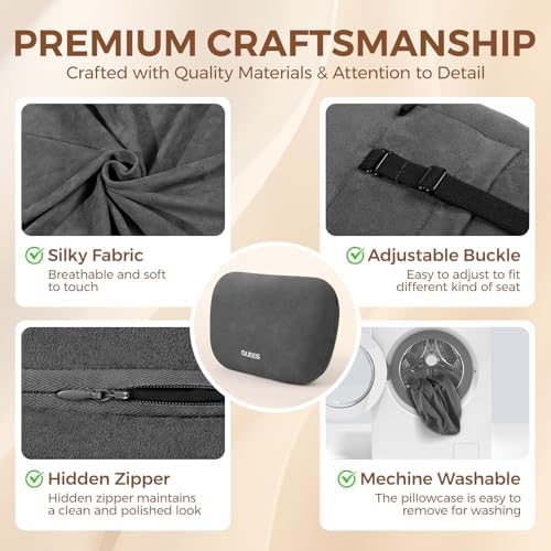 BEBAS Car Headrest Pillow with Adjustable Strap - Image 3