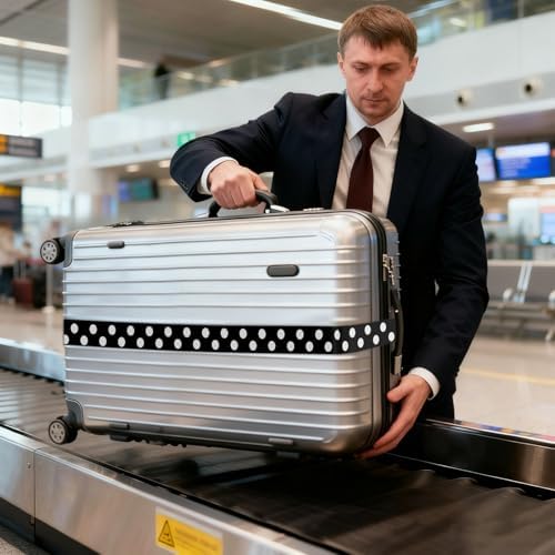 Black Polka Dots Luggage Straps - Image 7