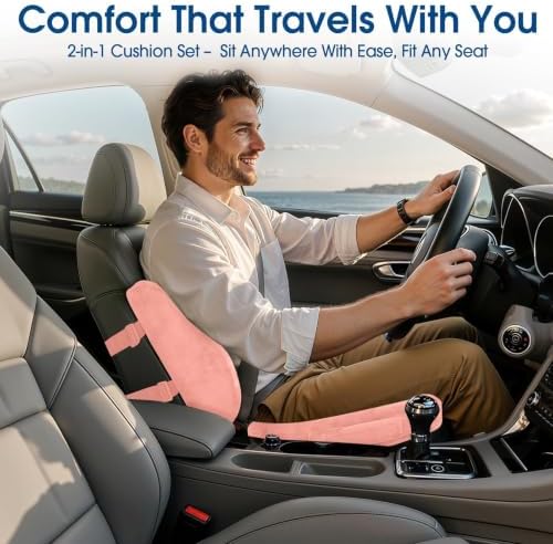 CloudBliss Ergonomic Seat Cushion & Lumbar Support Pillow Set - Image 4