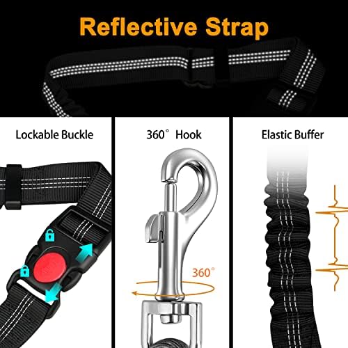 Chew Proof Dog Car Seat Belt, 2 in 1 Steel Cable Dog Car Accessories Headrest - Image 6