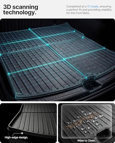 5 Pcs Floor Mats for Tesla Model Y Juniper 2025 2026, All-Weather TPE Anti-Slip - Image 6