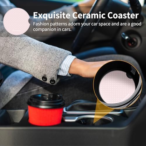 Cute Fashion Polka Dot Car Coasters 2 Pack - Image 5