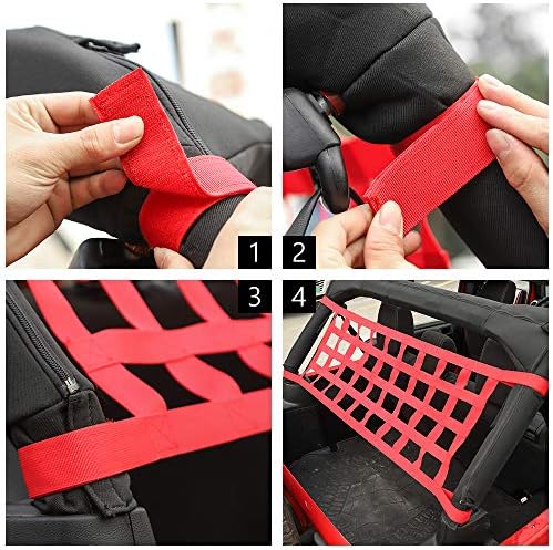 JeCar Mesh Roof Cargo Net Roof Hammock Exterior Accessories Compatible - Image 4