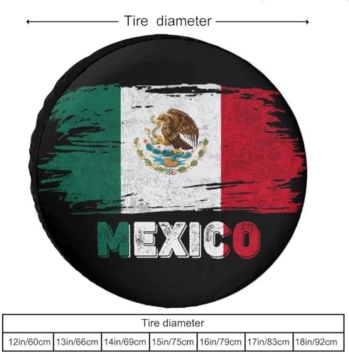 Mexico Flag Tire Covers, Dust-Proof Weatherproof Wheel Covers Wheel Tire - Image 3