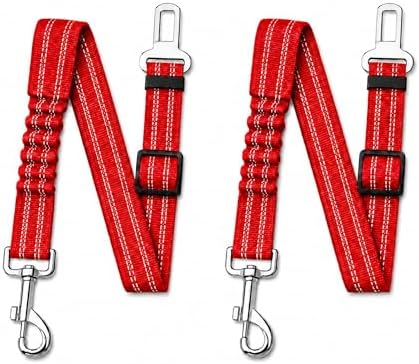 Dog Car Restraint Tether 2Pcs, Retractable Pet Travel Harness by Ortarco