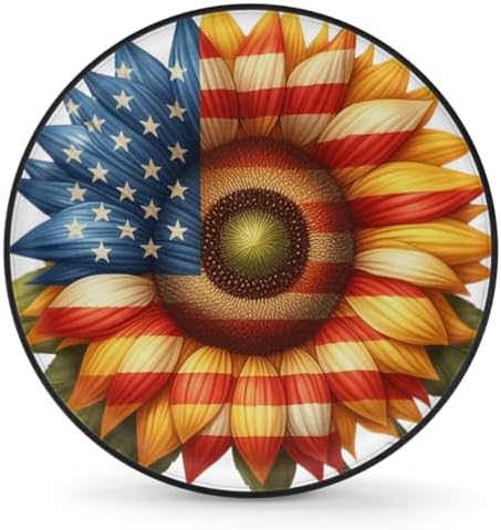Sunflower Spare Tire Cover 16in Spare Wheel Covers Tire Storage Cover by YoYoYuchong