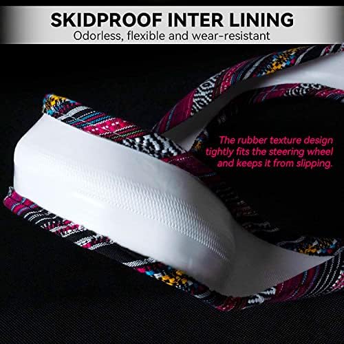 Boho Steering Wheel Cover Elastic Microfiber - Image 4