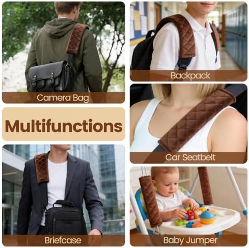 Amooca 2 Pack Seat Belt Covers Soft Shoulder Pad - Image 3