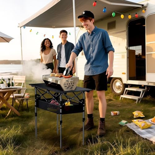 Anbte 3ft Aluminum Roll Top Folding Camping Table - Image 2