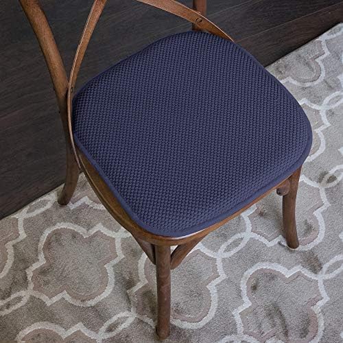 Sweet Home Collection Memory Foam Chair Cushion Honeycomb Pattern Solid Color - Image 5