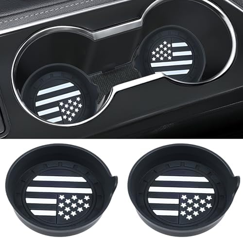 Amooca 2-Pack Car Cup Coaster Silicone Spill-Proof Cup Holder Inserts by Amooca