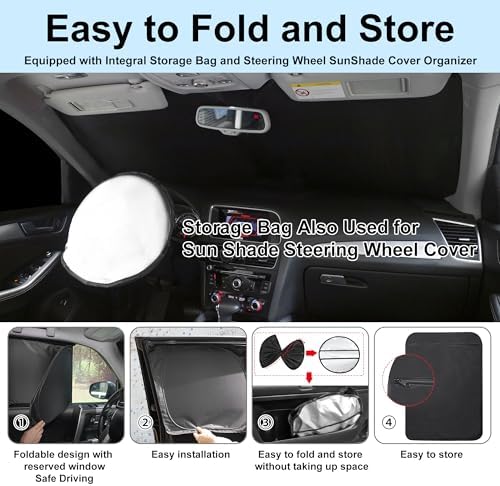 8PCS Windshield Sun Shade Custom Fit - Image 5