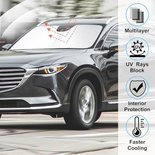 Windshield Sun Shade for 2016-2026 Mazda CX-9 CX9 Accessories - Image 2