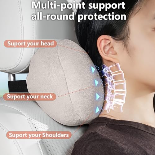 Car Neck Pillow Seat Ergonomic Design Memory Foam, 2 Pack - Image 2