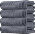 HOMEXCEL Waffle Bath Towels Set of 4 Pack, Waffle Towels by HOMEXCEL