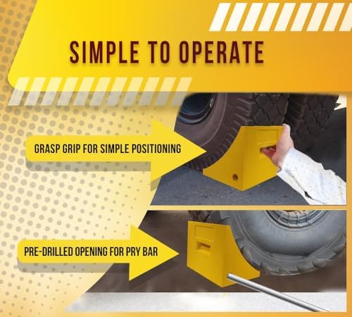 Mytee Products Polyurethane Medium Wheel Chock W/Mounting Holes - Image 3