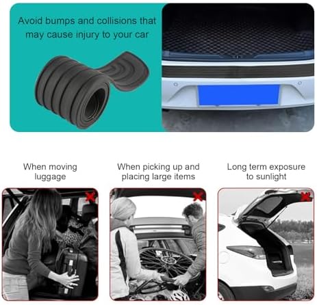 Car Rear Bumper Protector, Resistant Trunk Door Entry Guards, Anti Slip Auto - Image 5
