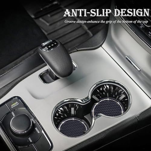 2PCS Bling Cup Holder Coaster, 2.75 Inch Auto Car Cup Holder Insert Coasters - Image 3