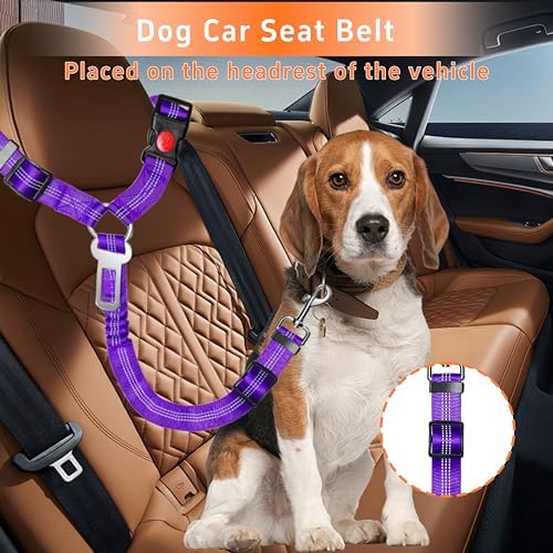 Seyezo Dog Car Seat Belt for Car, 2 Piece Set Retractable Dog Car Harness - Image 3