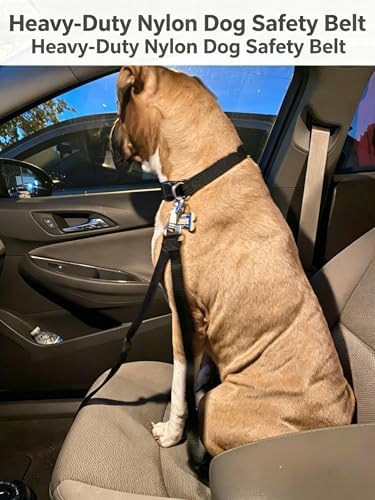 MAGIKON Dog Seat Belt 3-Pack, Adjustable Heavy-Duty Nylon Car Harness - Image 2