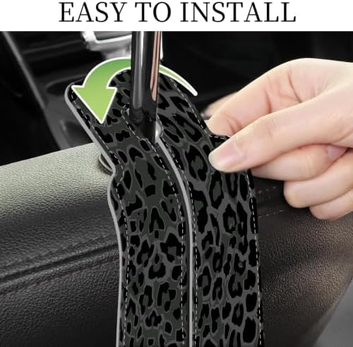 PU Leather Car Seat Hook, Storage Headrest Hanger, Cute Car Backseat Organizer - Image 5
