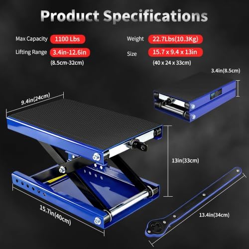Motorcycle Lift Scissor Jack Heavy Duty Stand - Image 6